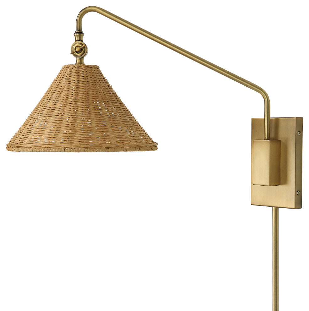 Uttermost 22571 Phuvinh 1 Light Rattan Shade Sconce