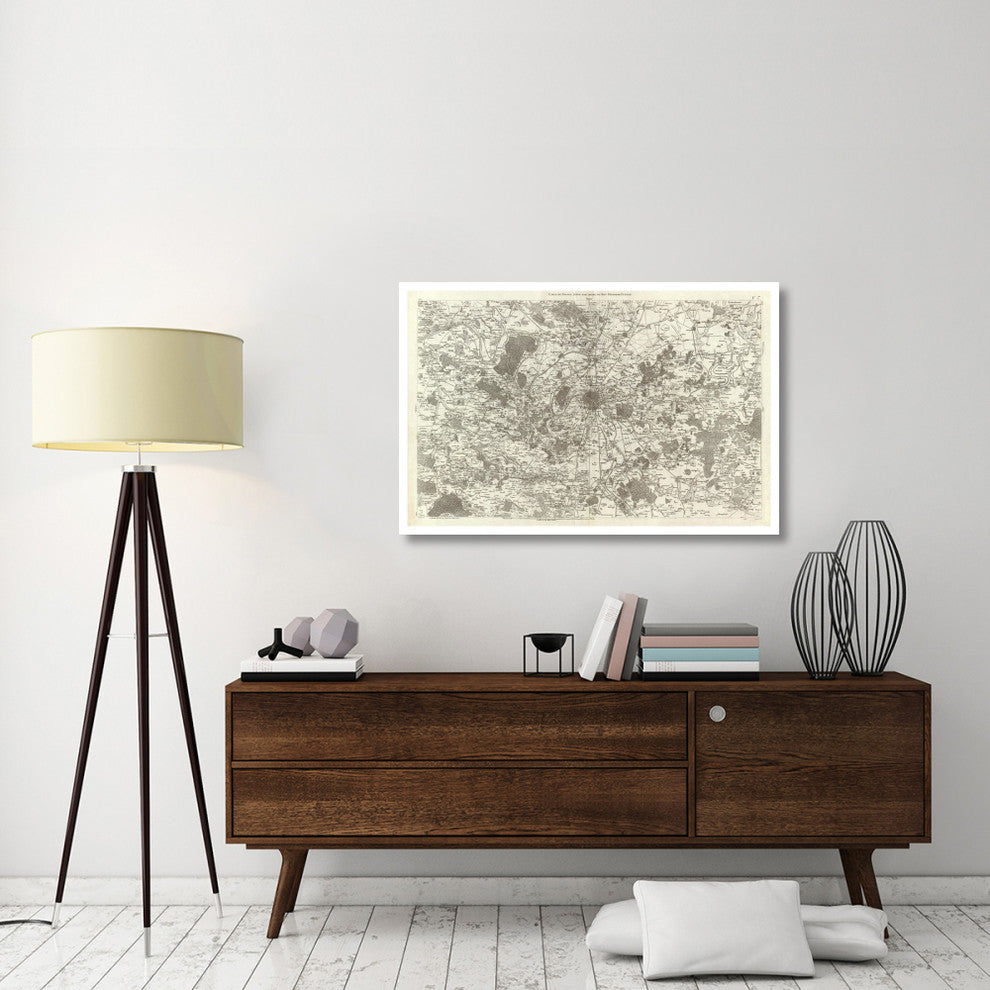 "Paris, France, 1762" Digital Paper Print by Cesar-Francois Cassini, 46"x31"
