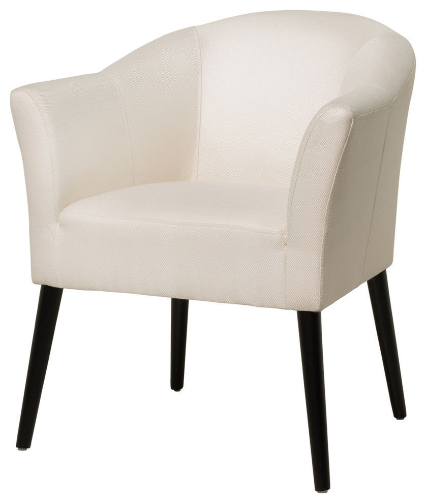 GDF Studio Charmaine Low Back Fabric Arm Chair, Beige