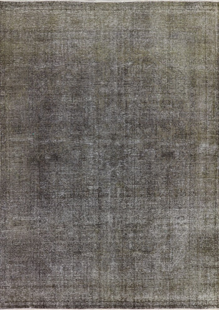 New Unique Mud Green 8'x11' Overdyed Hand Knotted Wool Oriental Area Rug H8704