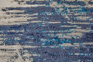 Weave & Wander Armada Contrasting Beige/Blue Rug, 5'x8'