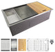 Transolid 33x19x10" Undermount Stainless Steel Workstation Sink