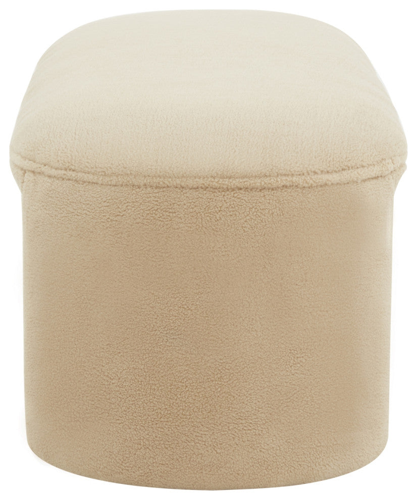 Safavieh Couture Vivie Faux Shearling Bench, Tan