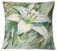 Large White Lily Painting Floral Throw Pillow, 16"x16"