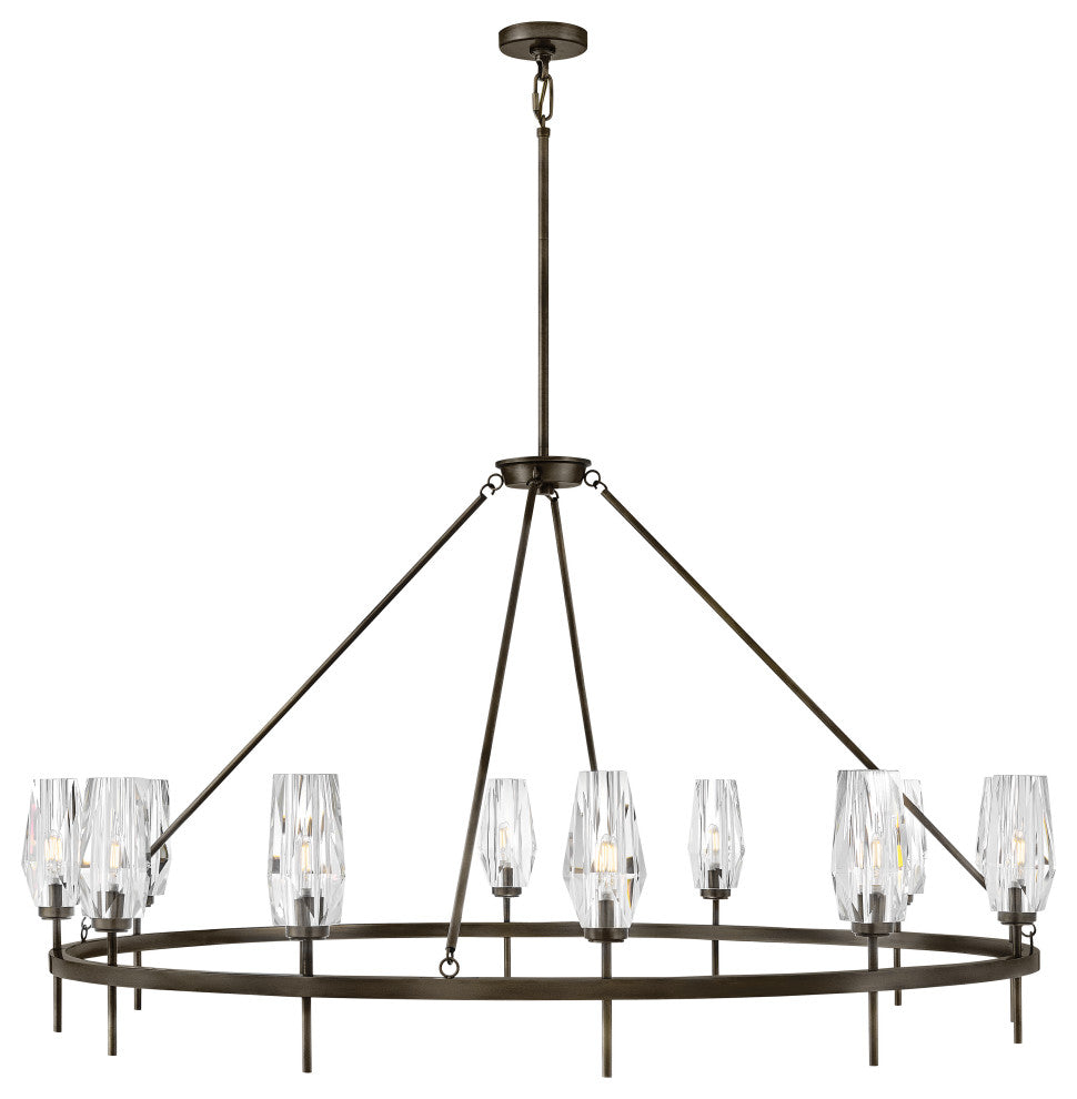 Hinkley Ana Extra Large Single Tier Chandelier, Black Oxide