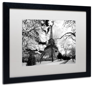 Philippe Hugonnard 'Eiffel Tower', Black Frame, White Mat, 20x16