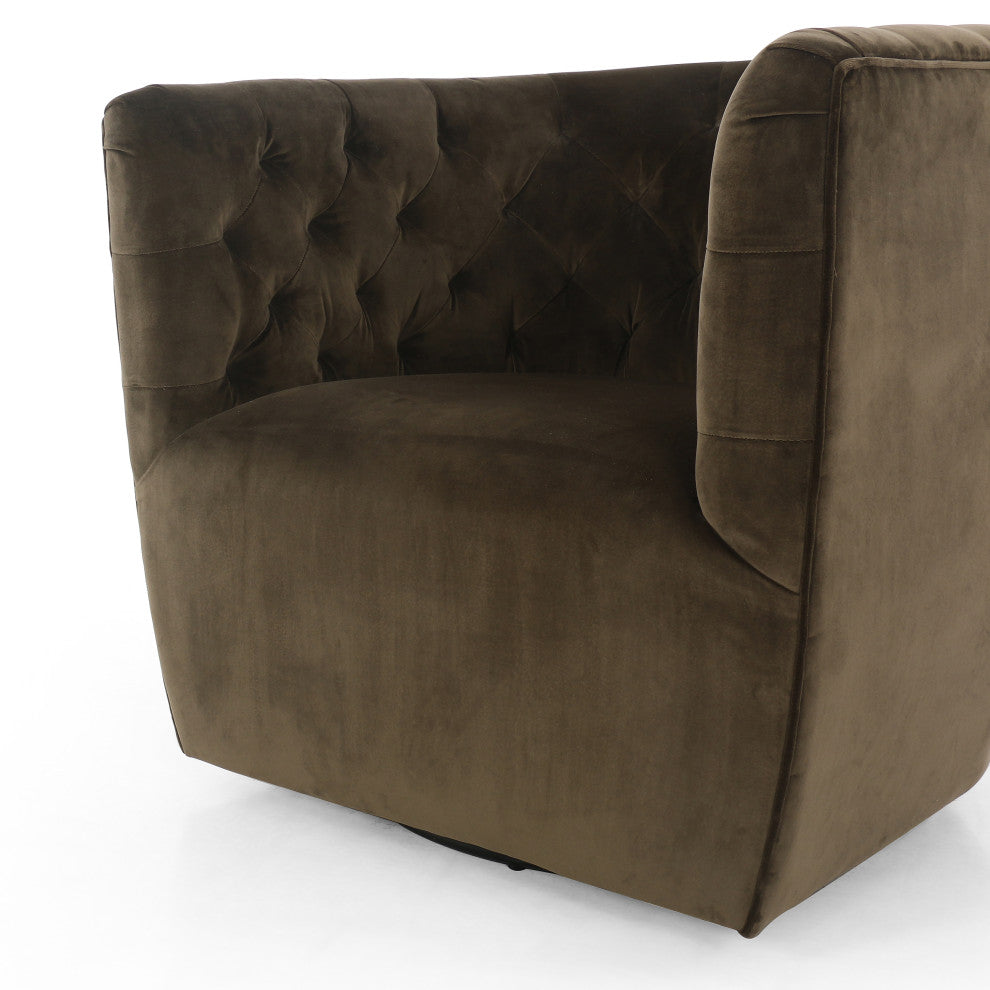 Hanover Swivel Chair-Surrey Olive
