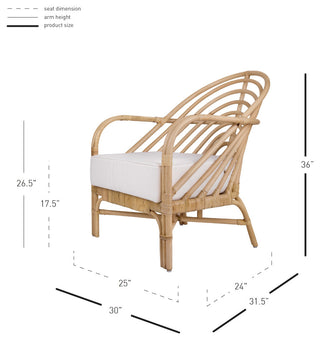 Lana Rattan Accent Arm Chair