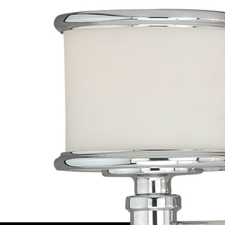 Carlisle Vanity Light, Chrome, White Frosted Opal Glass, 4-Light