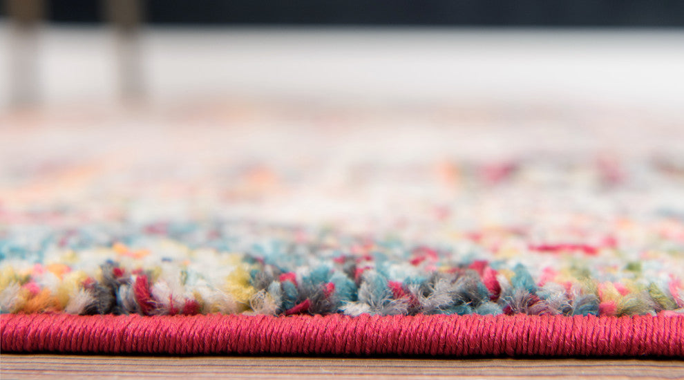 Unique Loom Cherry Pink Yellowstone Sedona 2'' 2 x 6'' 7 Runner Rug