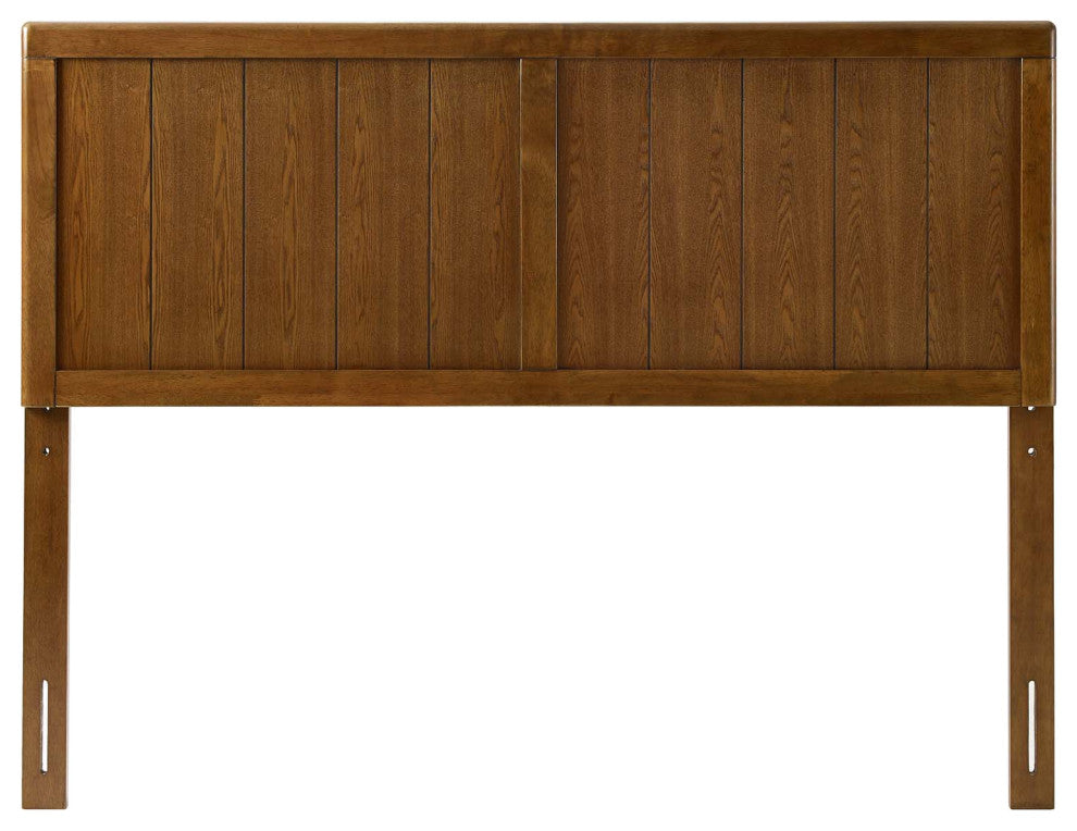 Headboard, King Size, Wood, Brown Walnut, Modern Mid-Century, Bedroom Master