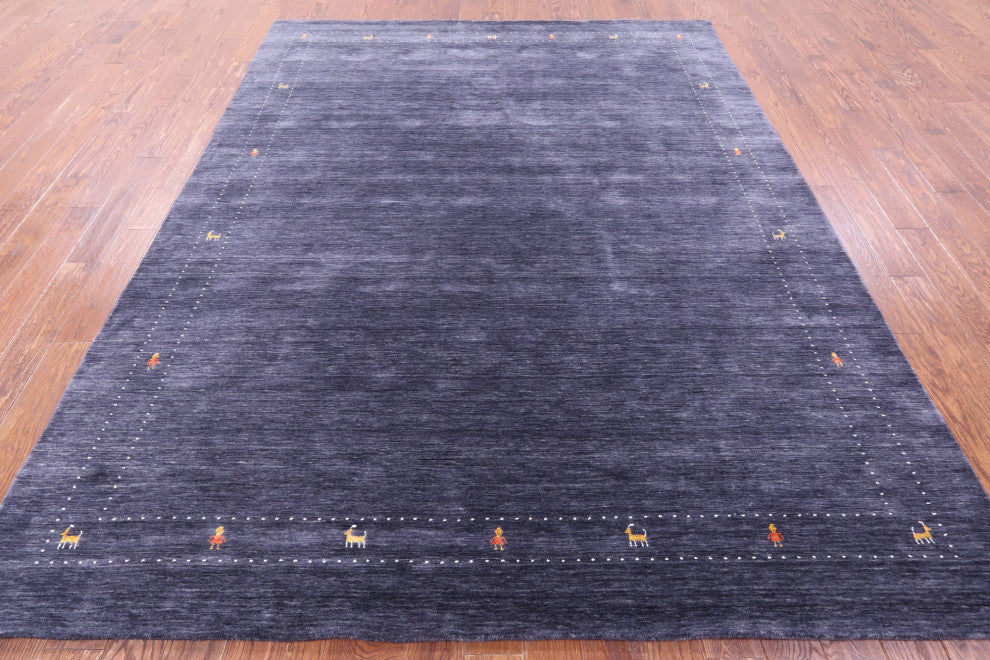 8' 0" X 10' 0" Persian Gabbeh Hand Knotted Wool Rug - Q15123
