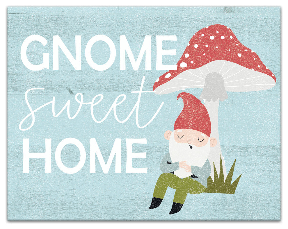 Gnome Sweet Home 3 11x14 Canvas Wall Art