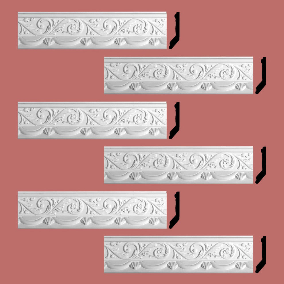 Cornice White Urethane  82 3/4" L  Letreamont Ornate |