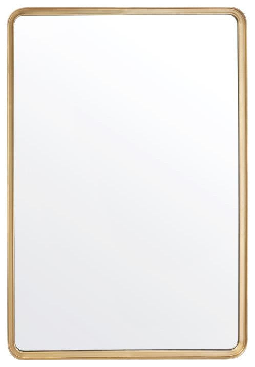 Janinne Decorative Wall Mirror, Matte Gold, 20"x30"