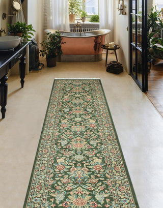 Pak-Persian Hrychlea Green/Beige Runner, 2'5x9'9