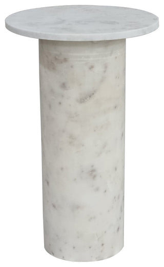 Claude Accent Table White Marble