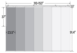 Malia 7-Panel Track Extendable Vertical Blinds 110-153"W