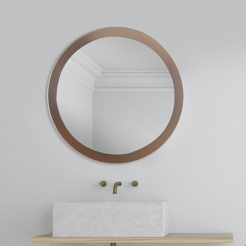 20" Round Copper Wall Mirror