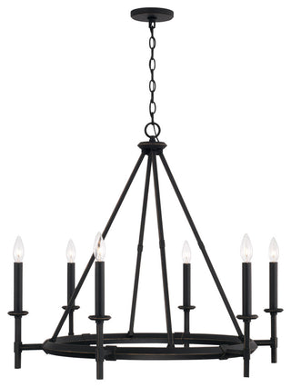 Capital Lighting 445261 Ogden 6 Light 33"W Taper Candle Ring - Brushed Black