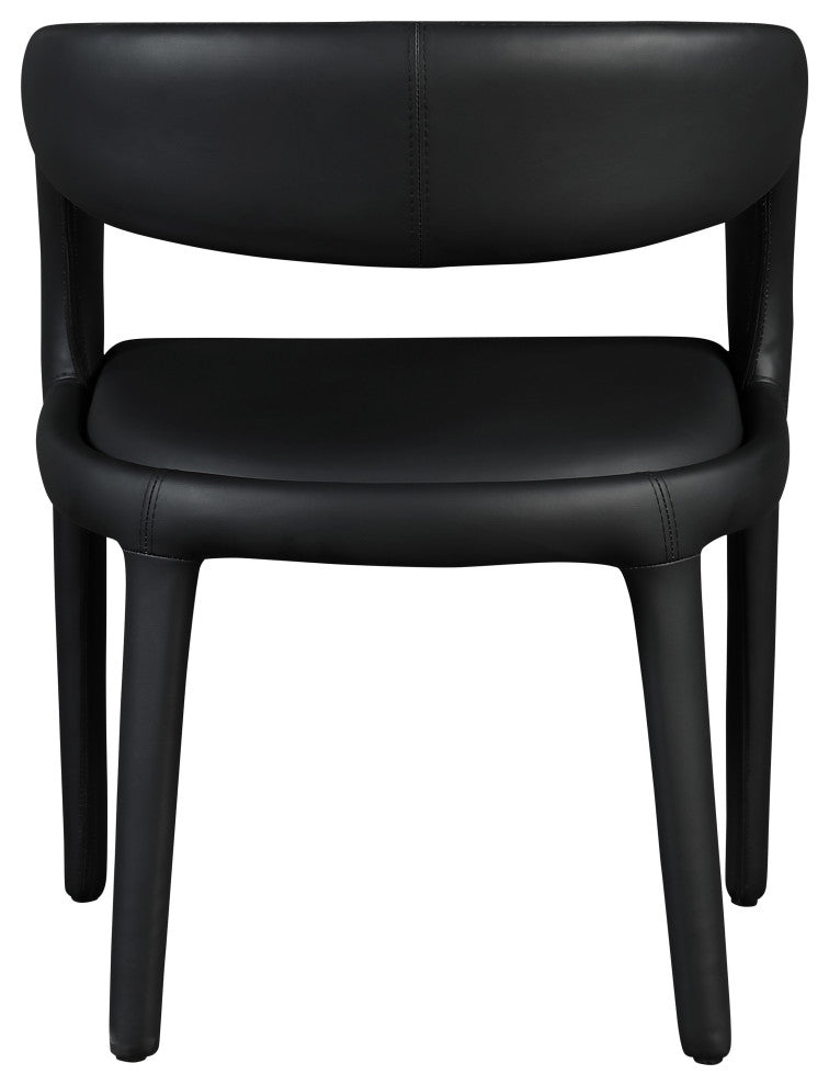 Meridian Furniture Sylvester Faux Leather Dining Chair, Black