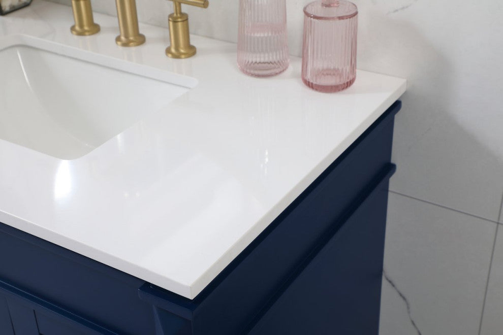 Home Living 21" Transitional Blue-Light Bathroom Vanity
