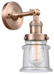 Small Canton 1-Light Sconce, Antique Copper, Seedy