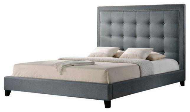 Hirst Gray Platform Bed King Size