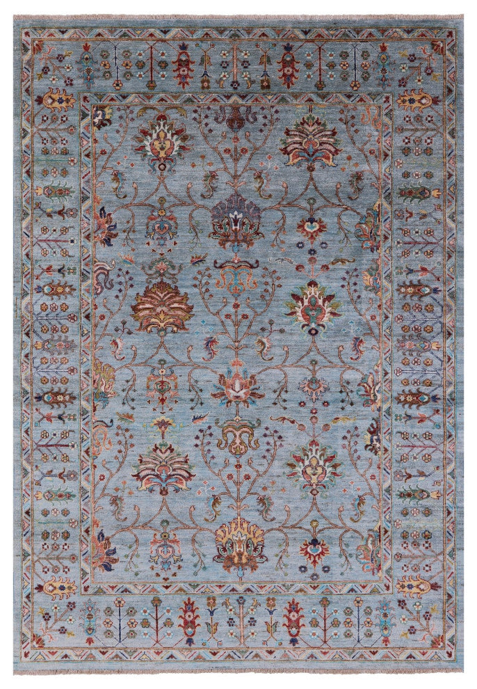 Handmade Persian Tabriz Wool Rug 5' 7" X 7' 11" Q9910
