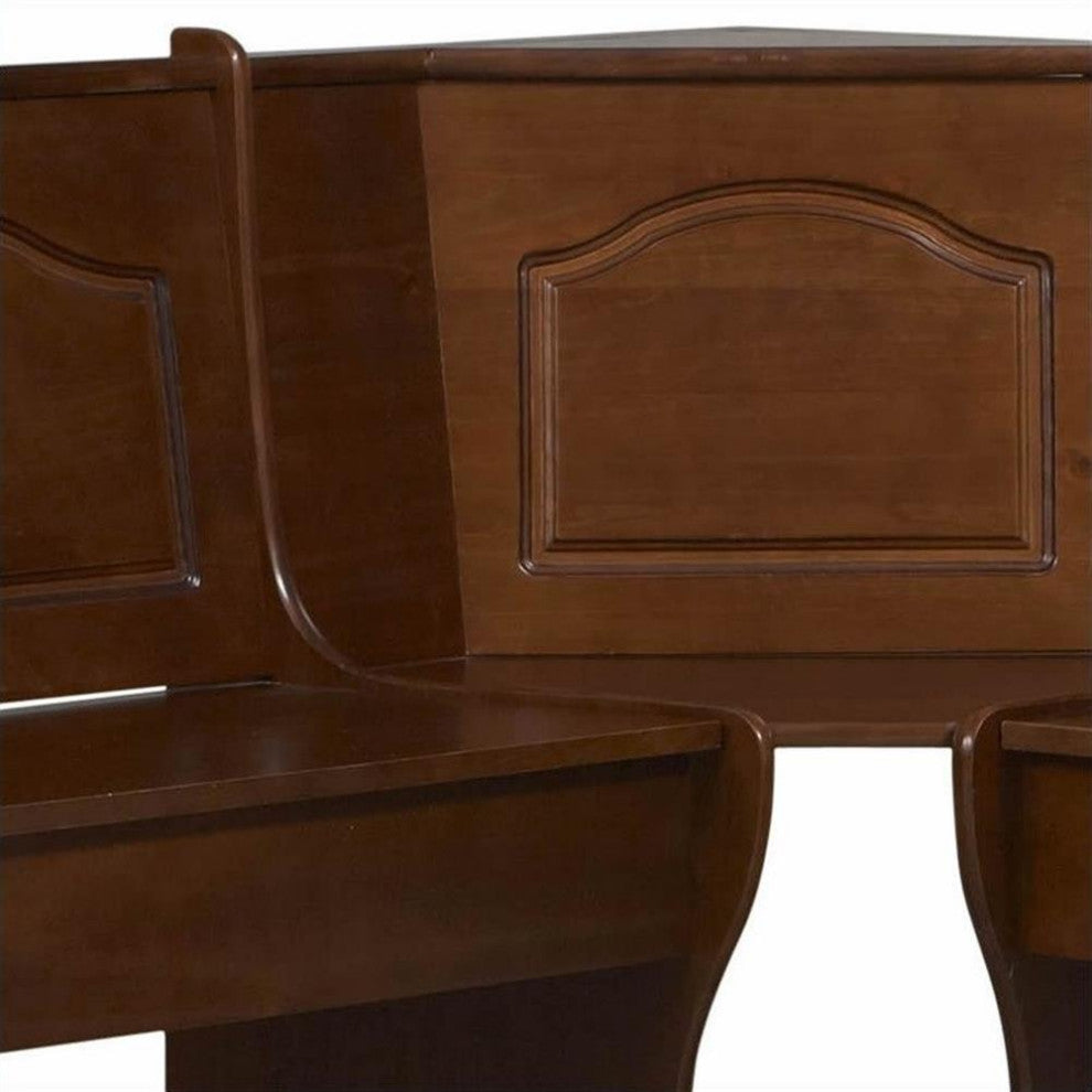 Riverbay Furniture Kitchen Dining Wood Nooker Corner Unit in Walnut