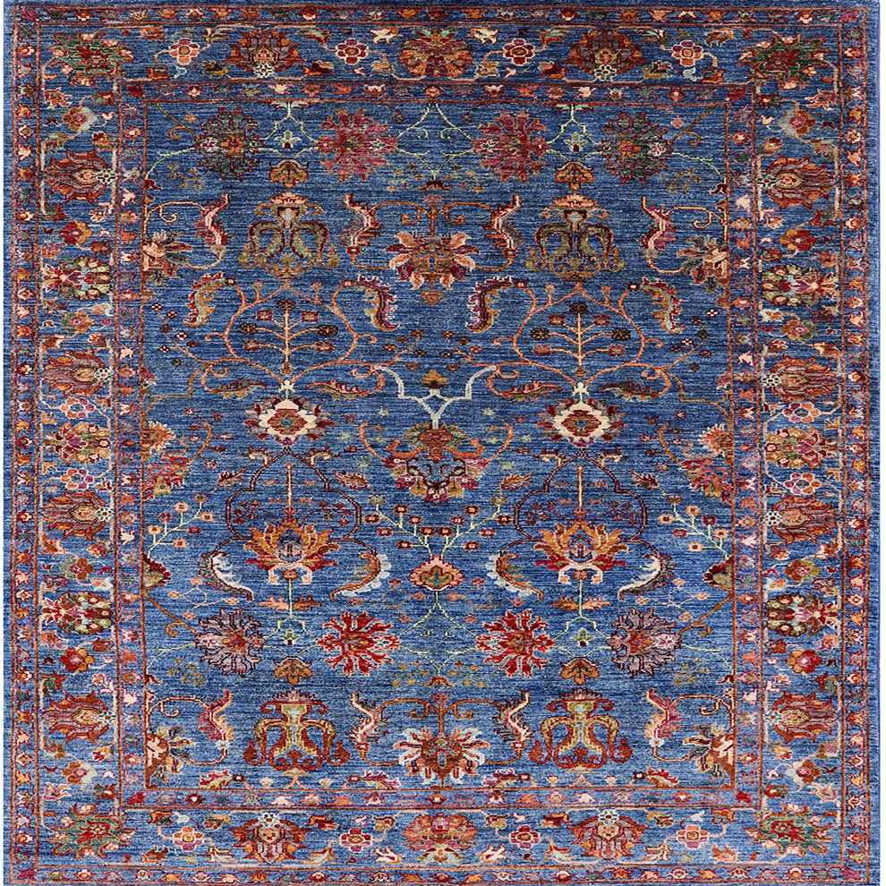 Ahgly Company Indoor Square Mid-Century Modern Area Rugs, 4' Square