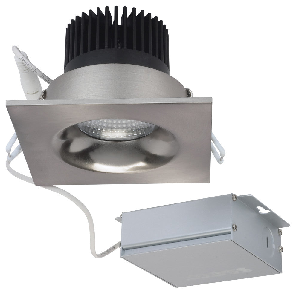 12 Watt LED Downlight - 3.5 in. - 120 Volt - Square - Remote Driver