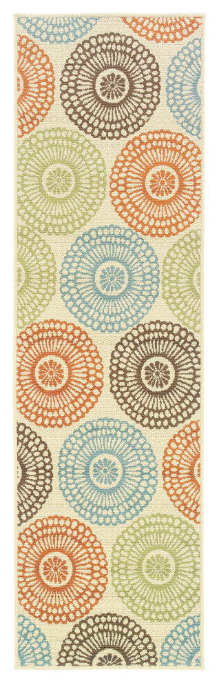 Montego 697J6 Beige/Blue 2'3" x 7'6" Rug
