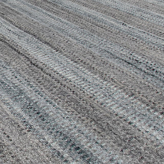 Rufina Handmade Wool Blend Area Rug, Gray/Blue, 3'x5'