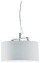 Cannes Pendant, Satin Nickel With White Shade