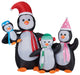10' Tall Penguin Family, Prelit Outdoor Christmas Inflatable With Storage Bag