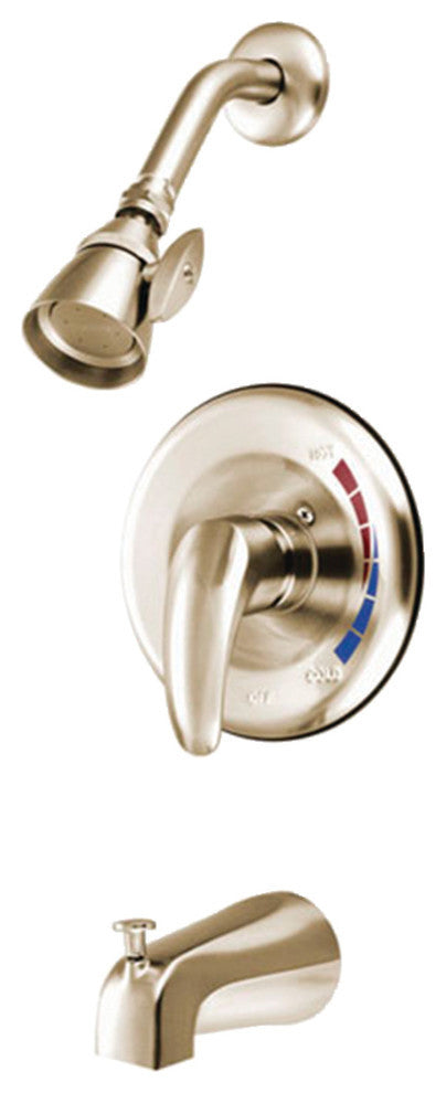 Kingston Brass Tub and Shower Faucet, Brushed Nickel