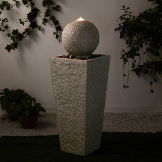 Faux Terrazzo Polyresin Outdoor Fountain