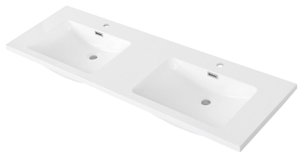 59" Solid Surface Resin Streamline K-1203-DBL-59 Vanity Top