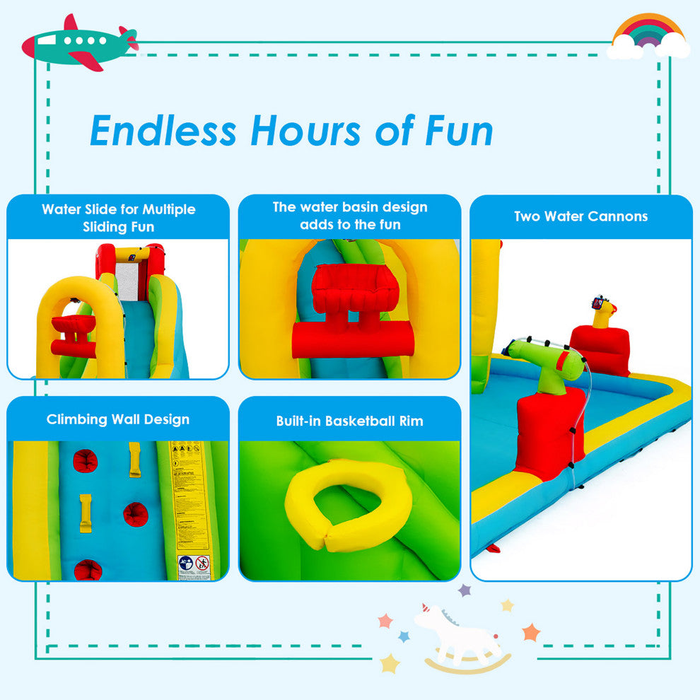 Costway Inflatable Water Slide Kids Bounce House Without Blower