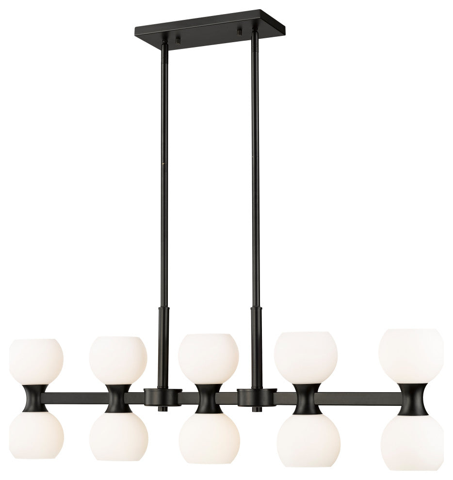Z-LITE 10-Light Island, Matte Black