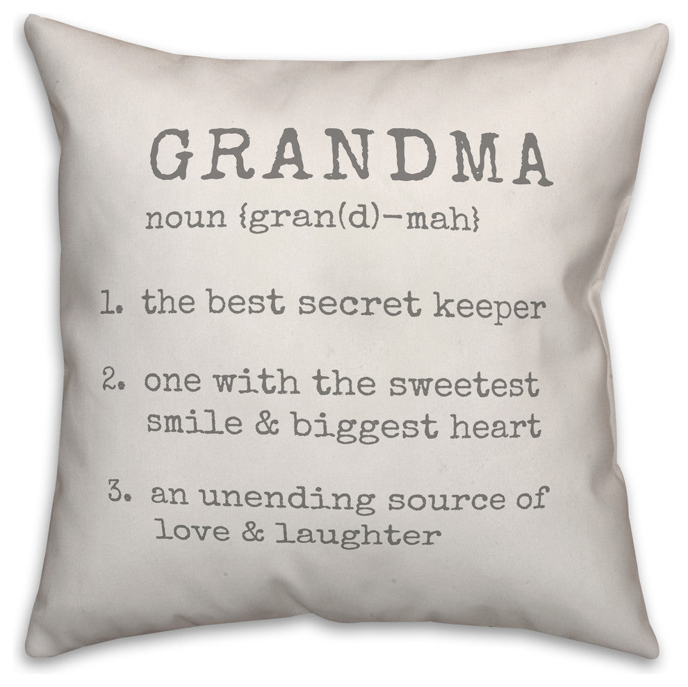 Grandma Definition 18x18 Throw Pillow Cover