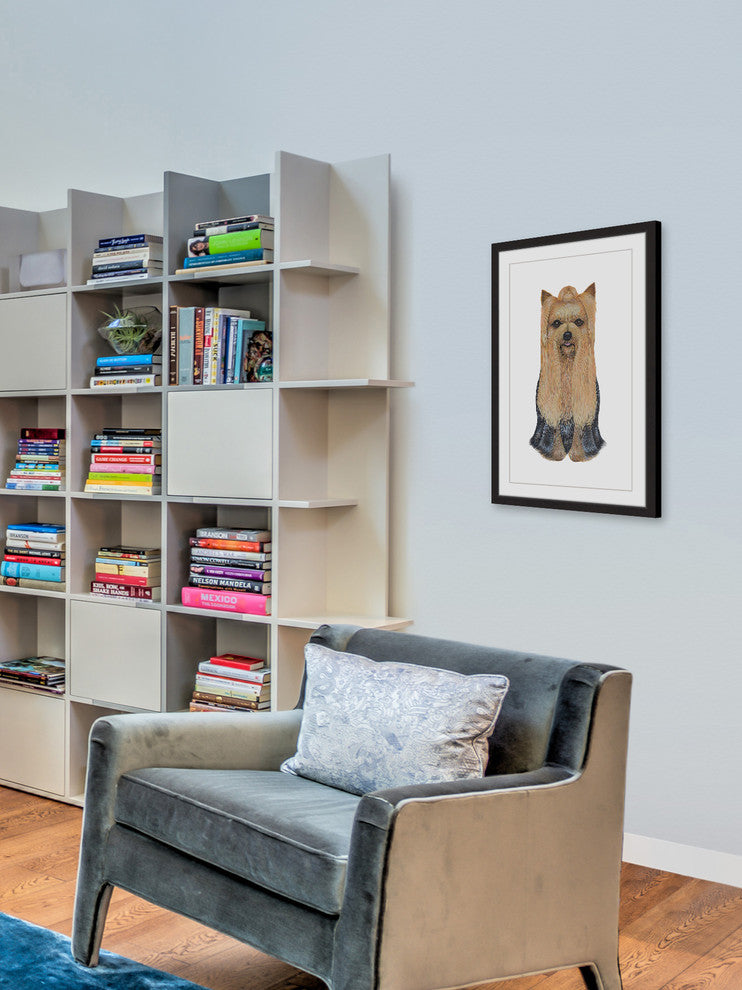 "Yorkshire Terrier" Framed Painting Print, 30"x45"