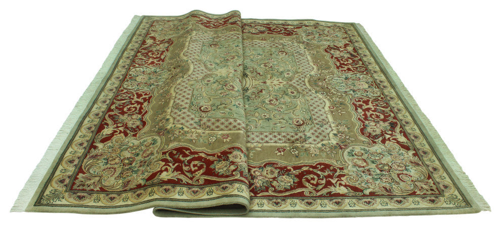 Pak-Persian Dominick Gray/Burgundy Rug, 8'1x9'11