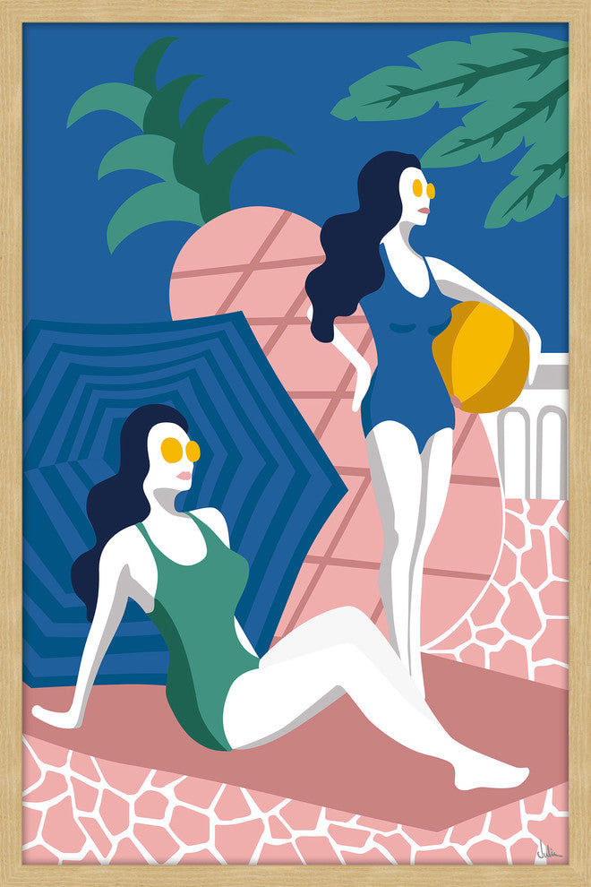 "Vacation Should Be" Framed Painting Print, 12"x18"