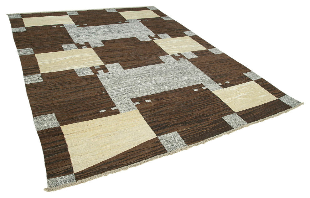 Rug N Carpet - Handwoven Turkish 8' 1'' x 10' 4'' Flatweave Wool Kilim Rug