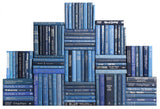 Decorative Books - Denim & Silver Book Wall - Set of 100 Blue Books