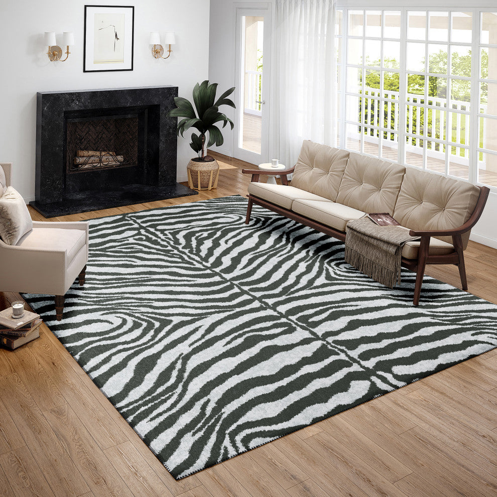 Indoor/Outdoor Mali ML1 Flannel Machine Washable 5' x 7'6" Rug
