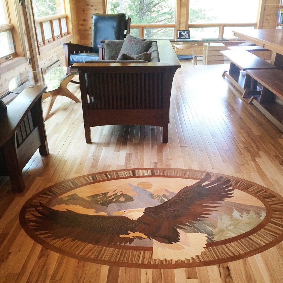 Soaring Eagle Wood Medallion, 24" X 36" Unfinished, 3/4" Thick