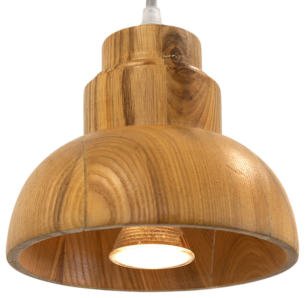 Yosemite Home Decor 1 Light Pendant, Wood Finish